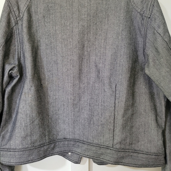 Liz Clairbone Womens Gray Denim Jacket - Picture 6 of 16